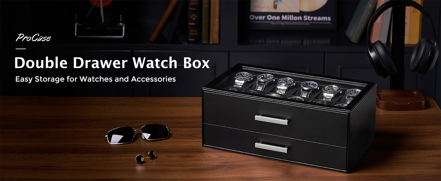 Double Drawer Watch Box