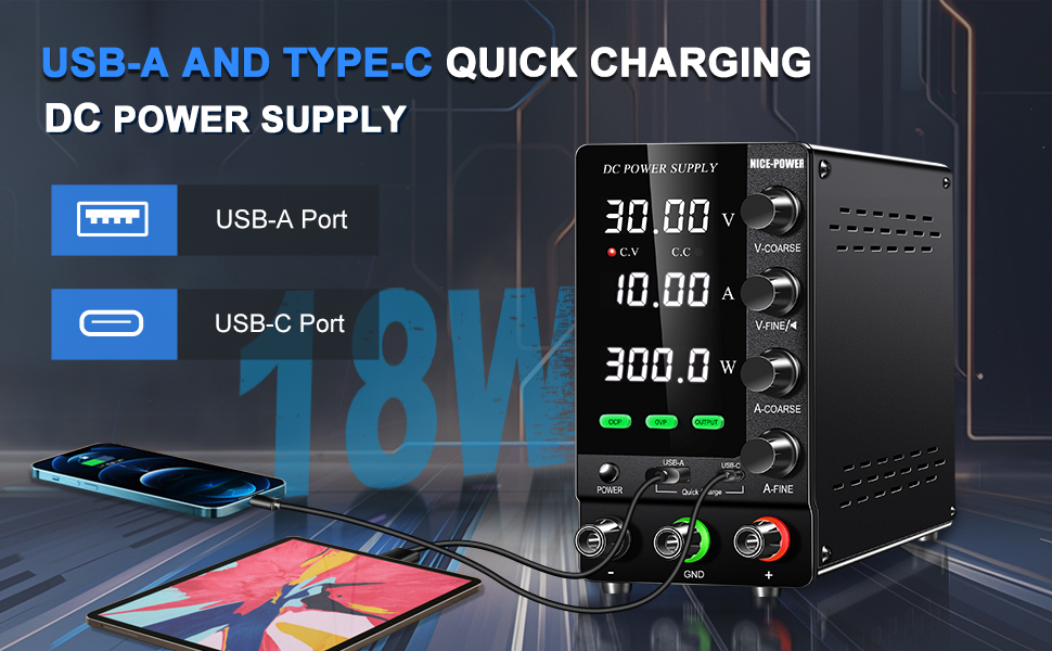 adjustable switching regulated power supply
