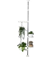 BAOYOUNI Indoor Plant Pole Stand Tension Rod Hanger Window Sill Flower Display Rack Holder Adjust...