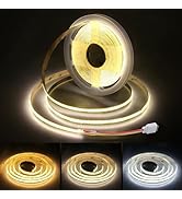 ALITOVE Tunable White COB LED Strip 2700K-6500K 24V LED Tape Light High Density 16.4ft 3040LEDs C...