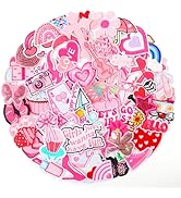 NICEVINYL Pink Iron on Patches for Girls: 60PCS Girly Random Embroidery Patches for Backpacks Clo...