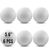Hygloss Products Foam Balls - Craft Foam (XPS) for Projects, Arts, & Crafts, 6-Inch, White, 6 Pieces