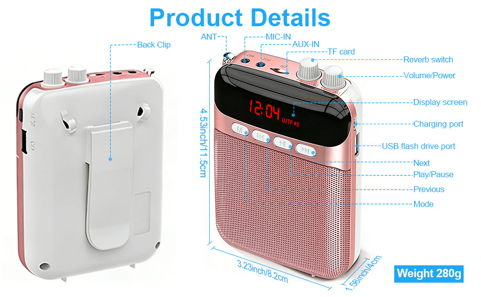 portable headset microphone
