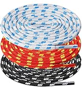 UpUGo 3 Pair Boot Shoe Laces, Round Shoelaces for Athletic Running Hiking Sneakers Shoes Boot
