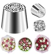 FANTEXY Extra-Large Russian Piping Tips Set,Russian Tips for Cake Decorating,Flower Frosting Nozz...