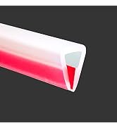 Clear Rubber Edge Trim, Self-Adhesive Clear Rubber Edge Trim, Edge Protector for Sheet Metal, Gla...