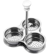 BOENLU Egg Poachers with 3 Stainless Steel Grids, Non Stick Pocket Egg Cups for Quick, Easy, and ...