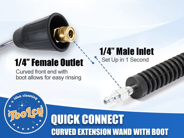 pressure extension wand quick connect