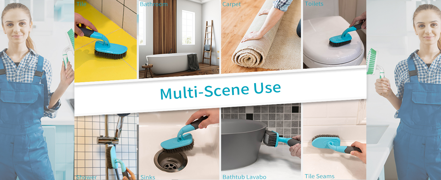 Our Scrub Brushes are Convenient for Cleaning Bathroom,Bathtub Lavabo,Toilets,Shower,Kitchen