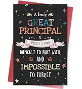 hvdler Thank You Card for School Principal, Principal Appreciation Month Gift for Woman Man, Scho...