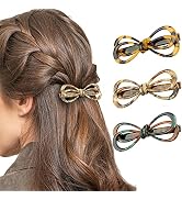 Cobahom 3Pcs Hair Clips Duckbill Clip 2.5 inch Bow Hairpin 3 Colors Set Fashion Hollow Bow Hair C...