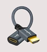 Twozoh HDMI Male to Mini HDMI Female Adapter Cable, Male HDMI to Female Mini HDMI Cable Adapter (...