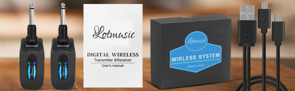 Wireless Guitar System Digital Wireless Guitar Transmitter Receiver for Electric Guitar Bass