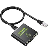 LiNKFOR Ethernet Splitter 1 in 2 Out,1000Mbps High Speed Splitter RJ45 Network Extension Connecto...