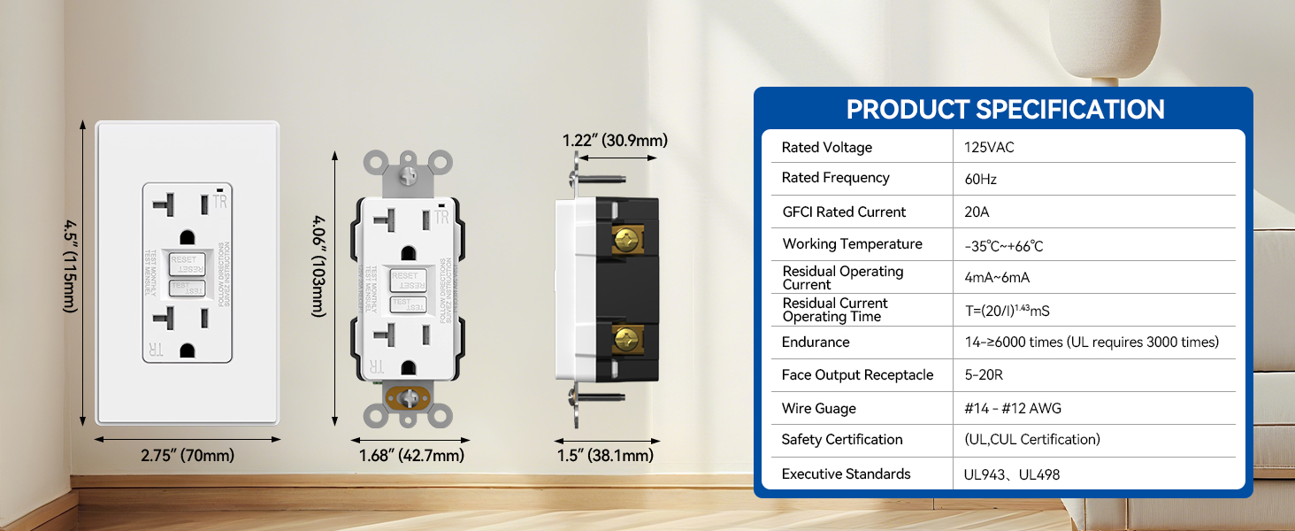 Product Specification TR 20 WH