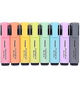 TWOHANDS Highlighters, Assorted Pastel Colors,Chisel Tip 8 Count | Large Ink Reservoir, Extra Lon...