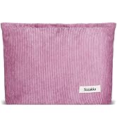 ZLFSQR Corduroy Makeup Bag for Women Small Corduroy Cosmetic Bag Large Cute Travel Makeup Pouch f...