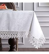 ARTABLE Lace Table Cloths Rectangle Fall Antique Flower Decor Macrame Tablecloth for Outdoor Farm...