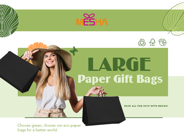 black gift bags