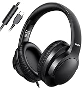 USB C Over Ear Headphones Wired,Type C Wired Headphones with Microphone, Foldable & Lightweight H...