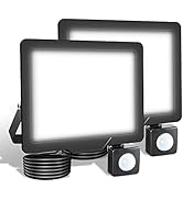 SKYWORLD 2 Pcs Motion Sensor Led Flood Lights Outdoor, 30W 3000LM Super Bright Spot Security Ligh...