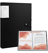 Art Portfolio Binder, 100 Pocket Binder with Plastic Sleeves, Displays 200 Pages of Documents, 8....