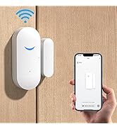 WiFi Door Sensor, Tuya Smart Door Window Sensor, Smart Window Sensor Real-time Alarm Compatible w...