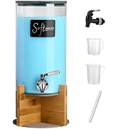 Spreccio Glass Laundry Detergent Dispenser with Holder,1.1 Gallon Laundry Liquid Dispensers with ...