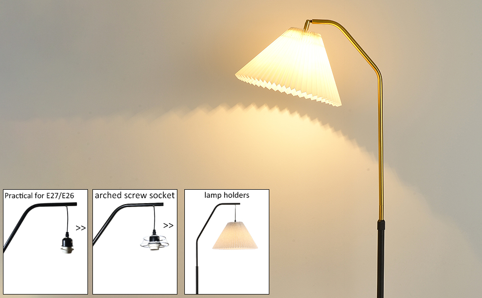 medium pleated lamp shade