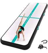 FINCOME Inflatable Gymnastics Mat Air Tumble Track Mats 10/13/16/20ft Training Mats for Home Use ...