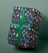 Riukiu Navy Blue Christmas Wrapping Paper for Kids Adults - Santa Wrapping Paper with Snowman, Ch...