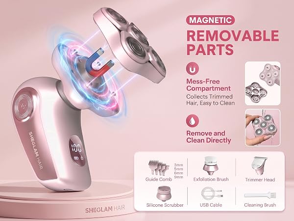 Magnetic removable parts