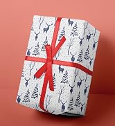 RiukRaiu Christmas Wrapping Paper for Kids Adults - Blue Winter Forest and Reindeer, Polar Bears,...