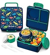 Fimibuke Bento Box for Kids Adult with Thermos, 3-4 Compartment 60OZ Toddler Lunch Box Container ...
