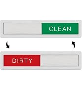 KitchenTour Dishwasher Magnet Clean Dirty Sign, Stainless Steel Clean Dirty Magnet for Dishwasher...