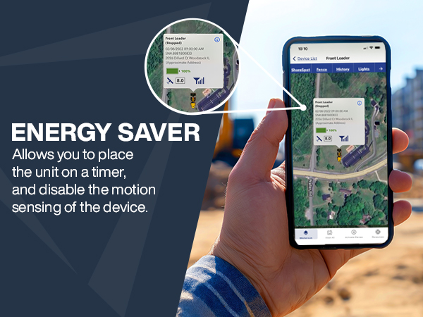 Energy Saver — Allows you to place the unit on a timer and disable the motion sensing of the device