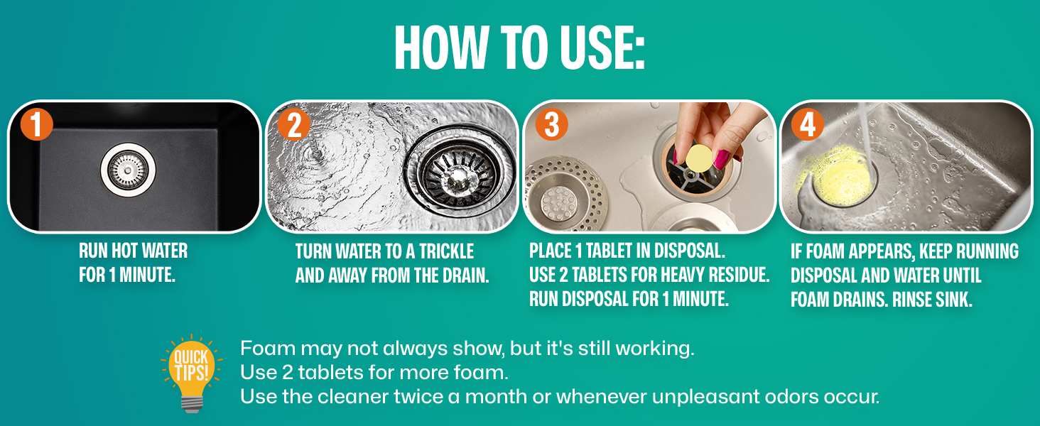 disposal cleaner tablets sink smell eliminator kitchen sink odor eliminator