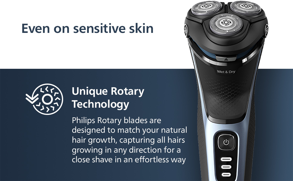 Philips Norelco Shaver 3600, Rechargeable Wet & Dry Electric Shaver with Pop-Up Trimmer, S3243/91
