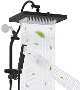 Hibbent Upgraded cUPC Certified 13'' Shower Head Combo, High Pressure 5-spray Rainfall Showerhead...