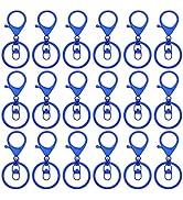 30Pcs Lobster Claw Clasps Keychain for Jewelry Making,Metal Lobster Clasp Swivel Trigger Clips wi...