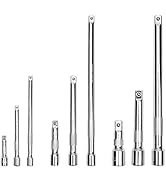 HORUSDY 9-Piece Driver Extension Bar Set, 1/4", 3/8", and 1/2" Drive Socket Extension, Tool Acces...