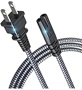 Power Cord, Goalfish 6.6ft/2m AC Power Cable 7A 125V TV Power Cord 18AWG 2 Prong Power Cable Repl...