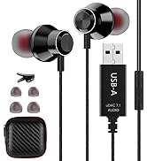 USB Headset with Microphone for PC, 8.2 FT Long Cord Computer Headphones for Laptop, Noise Cancel...