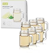 True Mason Jar Shot glasses, Reusable Mini Mason Jar shaped shot glasses with Handles, Party shot...