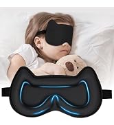 3D Kids Sleep Eye Mask: 3D Contoured Cup Sleeping Masks, Blindfold Sleep Eye Cover with Adjustabl...