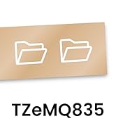 Brother Genuine P-touch TZeMQ835 Label Tape in cardboard pack: White on Satin Gold 12mm