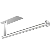 Gewtur Paper Towel Holder Under Cabinet, Self Adhesive Paper Towel Roll Holder Stick on Wall, Sta...