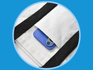 Mini Canvas Tote Bag with Pockets