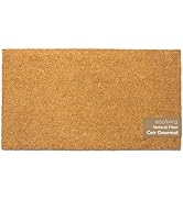 Eco Living Welcome Doormats, Natural Coco Coir Mats with Non-Slip PVC Backing, Indoor Outdoor Mat...