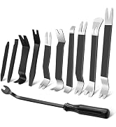Zecirl 11 PCS AutoTrim Removal Tool Kit, Metal Pry Tool Auto Fastener Remover Pry Bar Set Trim Re...